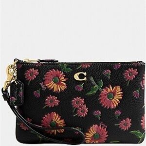 Coach floral wristlet